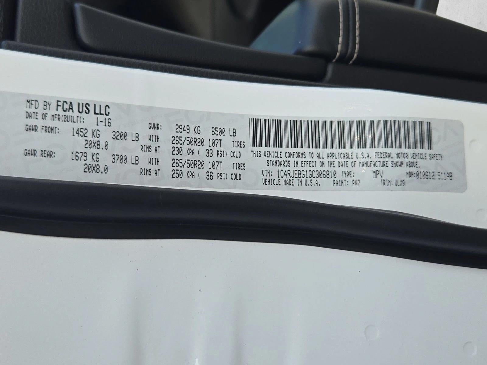 2016 Jeep Grand Cherokee Limited