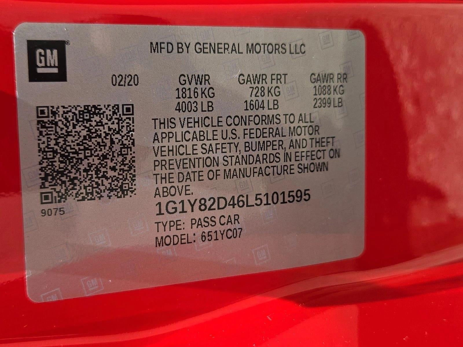 2020 Chevrolet Corvette Stingray 3LT