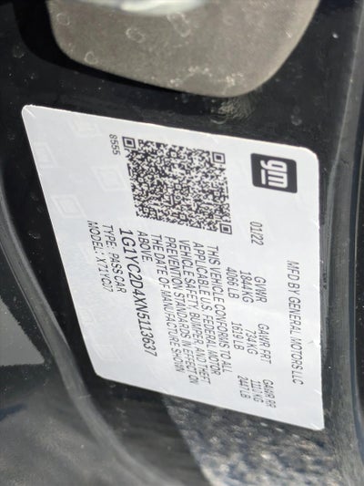 2022 Chevrolet Corvette Stingray 3LT