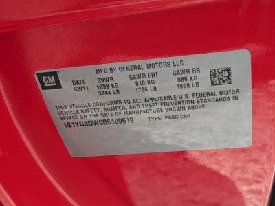 2011 Chevrolet Corvette w/3LT