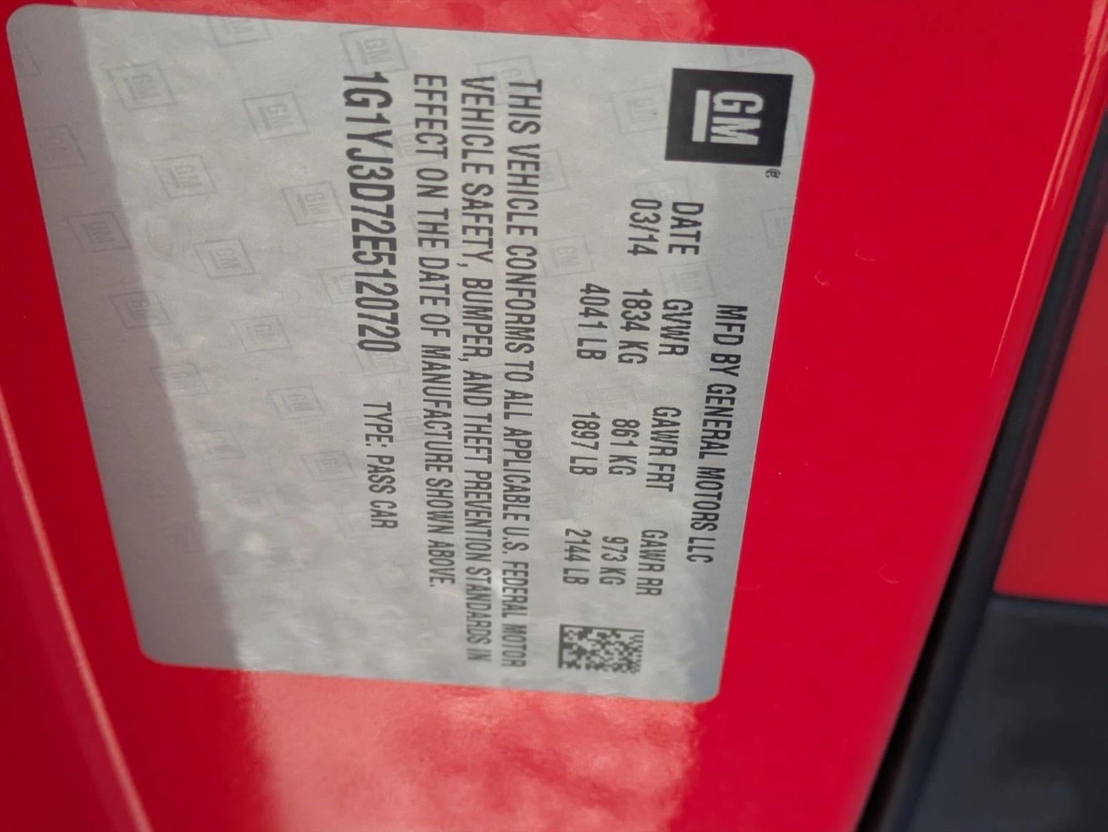 2014 Chevrolet Corvette Stingray Z51 2LT