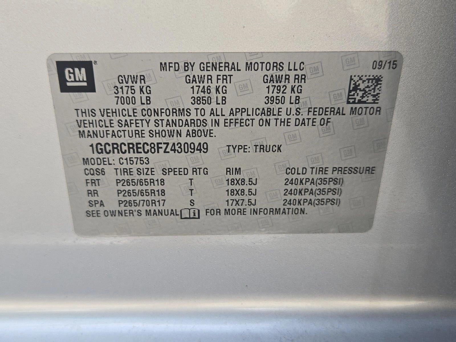 2015 Chevrolet Silverado 1500 LT