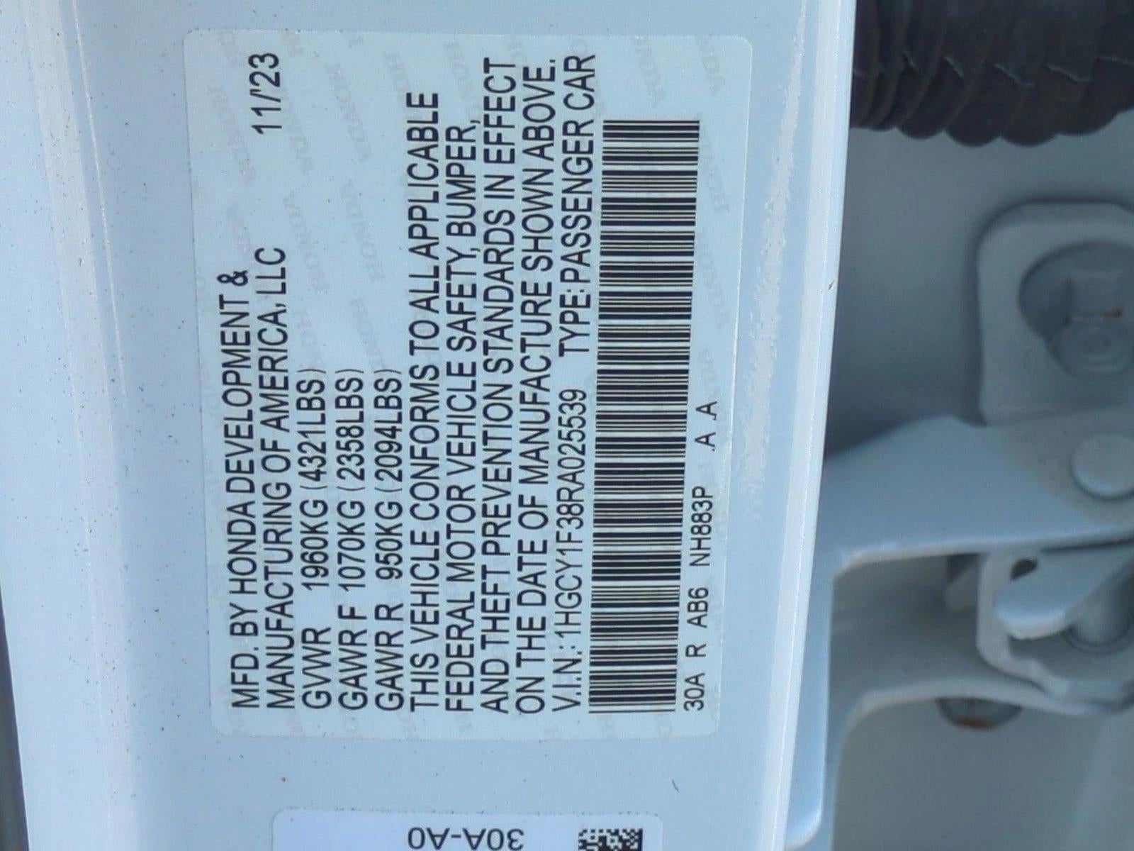2024 Honda Accord Sedan EX