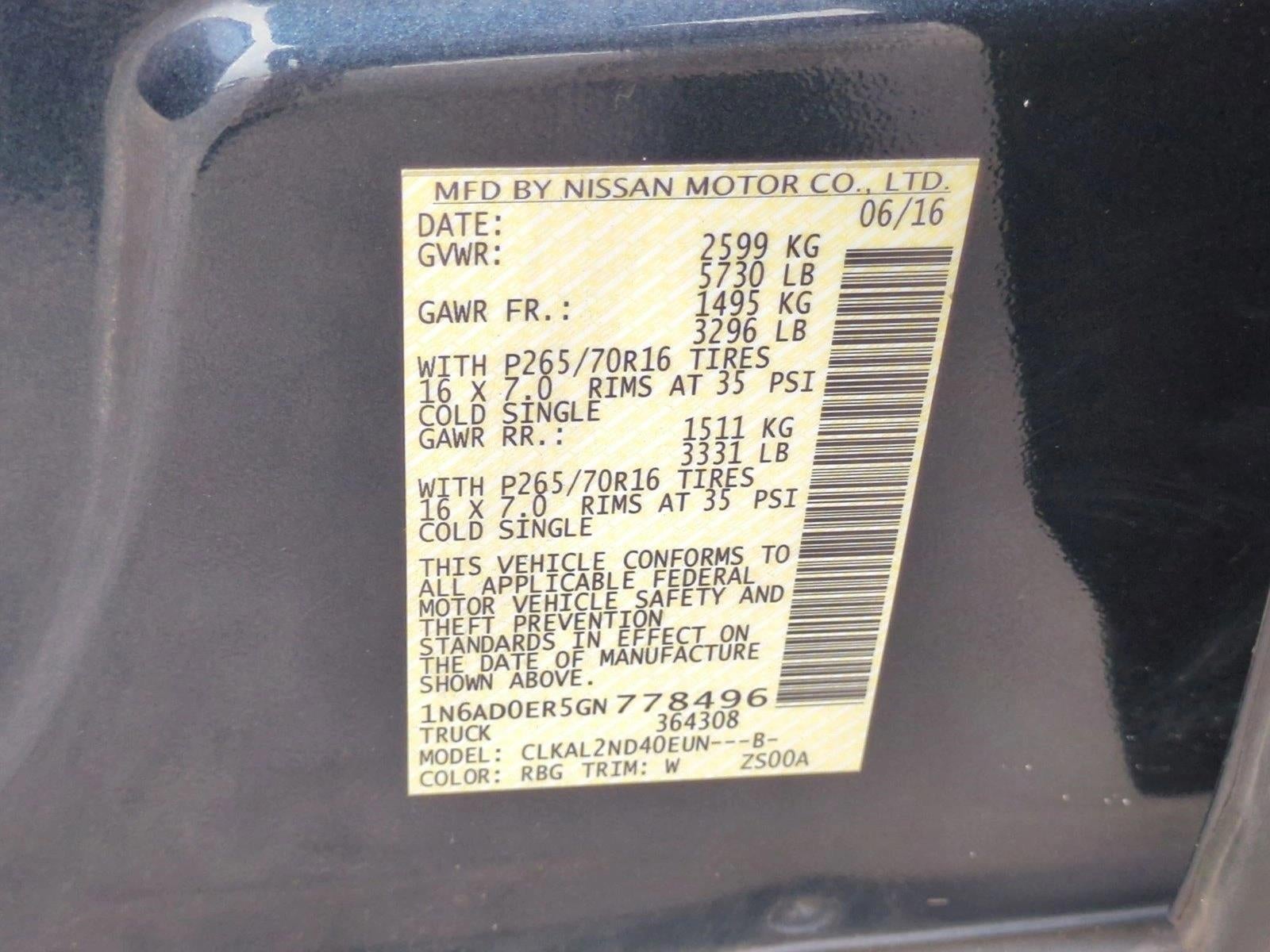 2016 Nissan Frontier SV