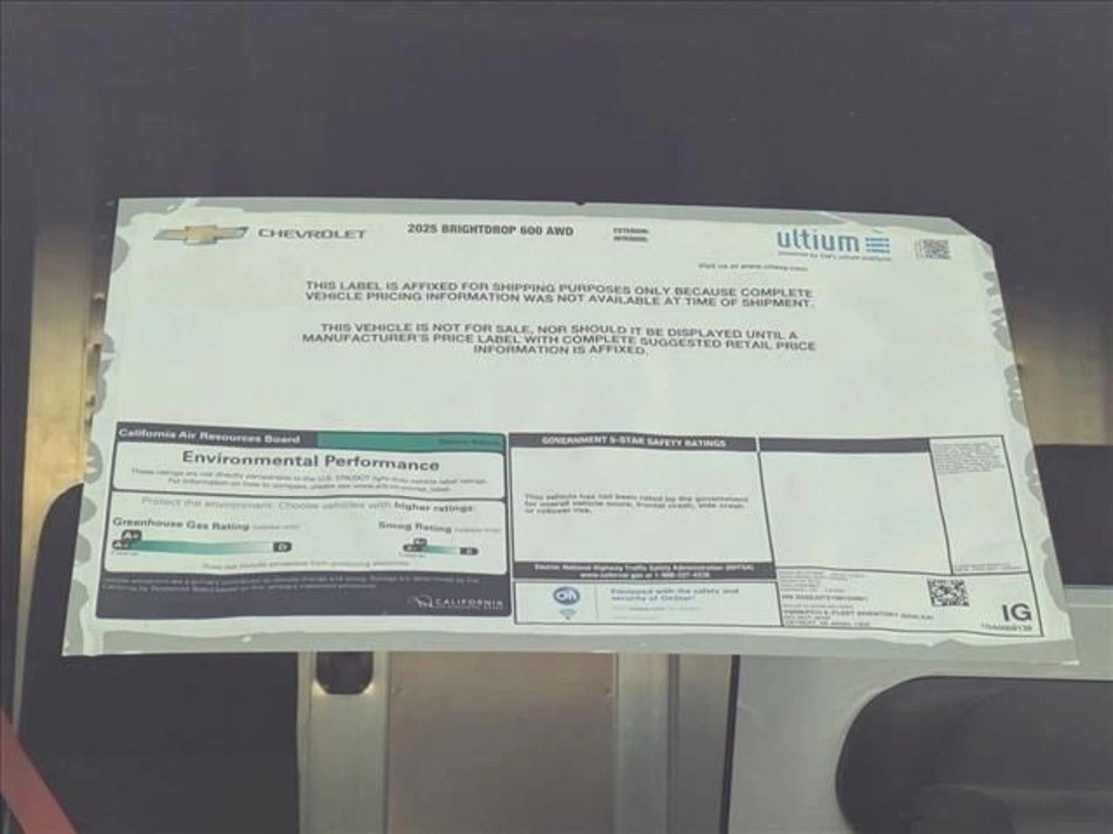 2025 Chevrolet BrightDrop 600 Base