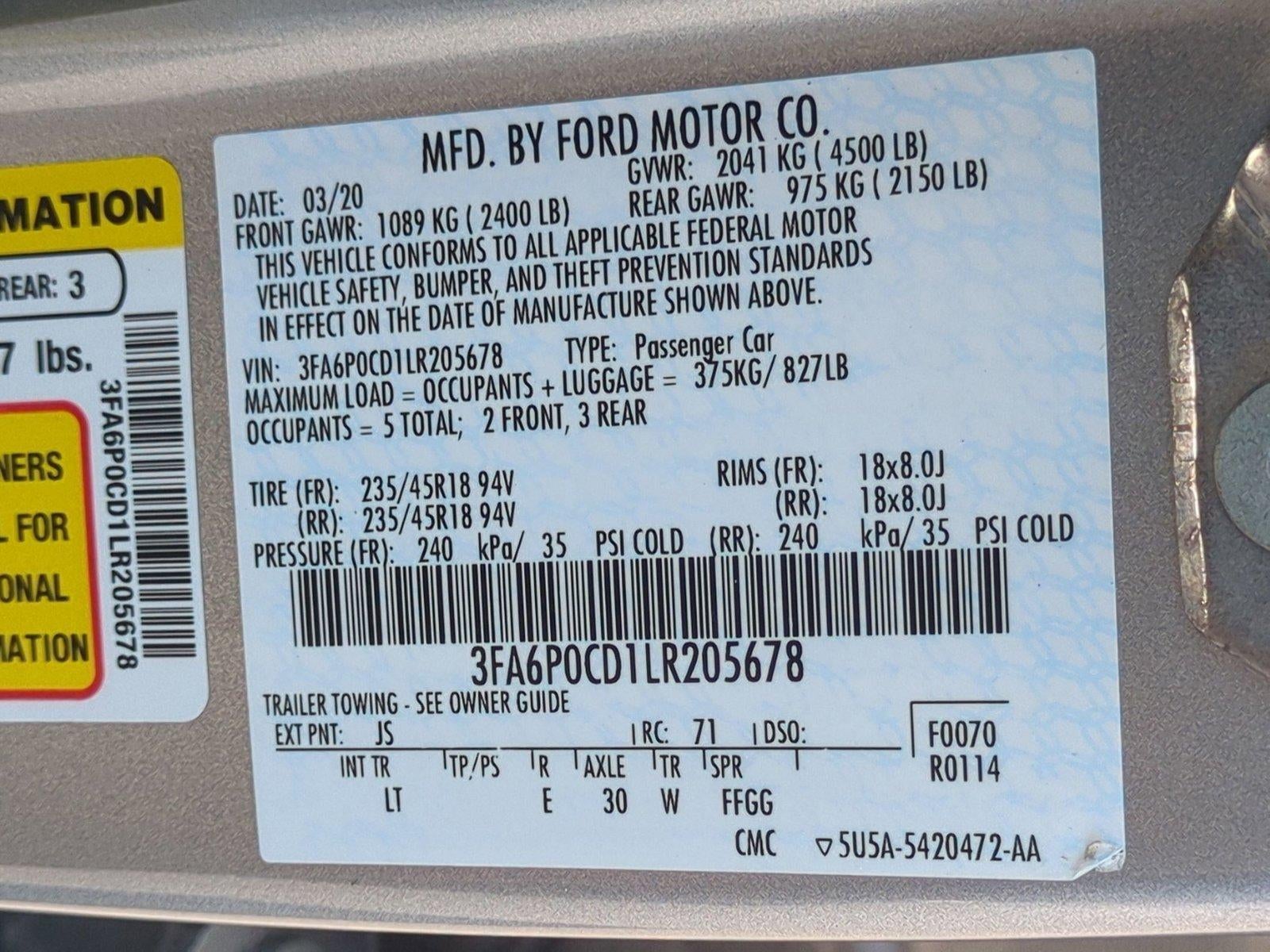 2020 Ford Fusion SEL