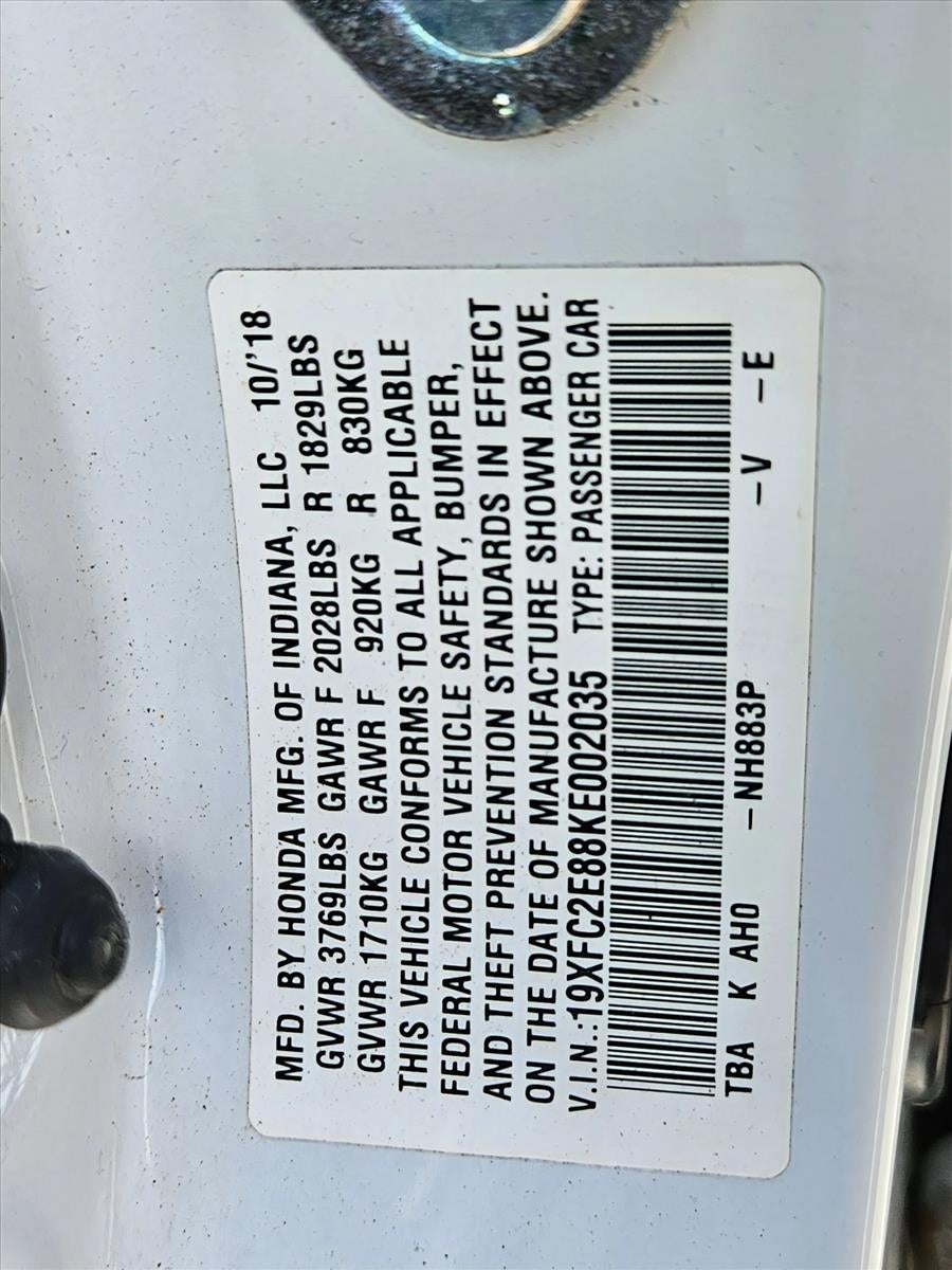 2019 Honda Civic Sedan Sport Manual