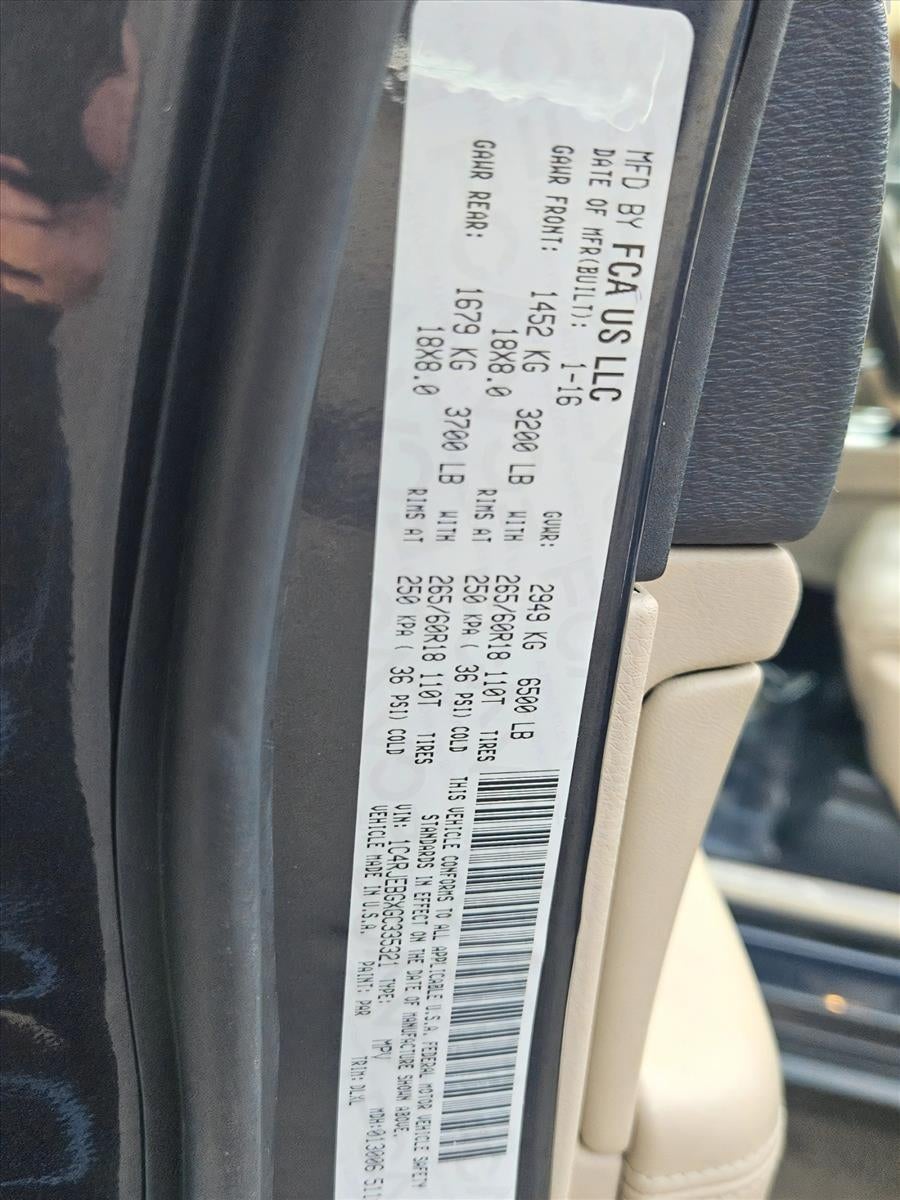 2016 Jeep Grand Cherokee RWD 4dr Limited