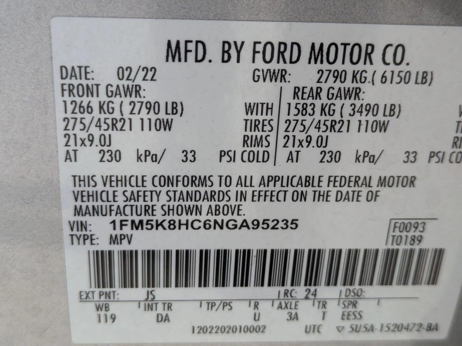 2022 Ford Explorer Platinum 4WD