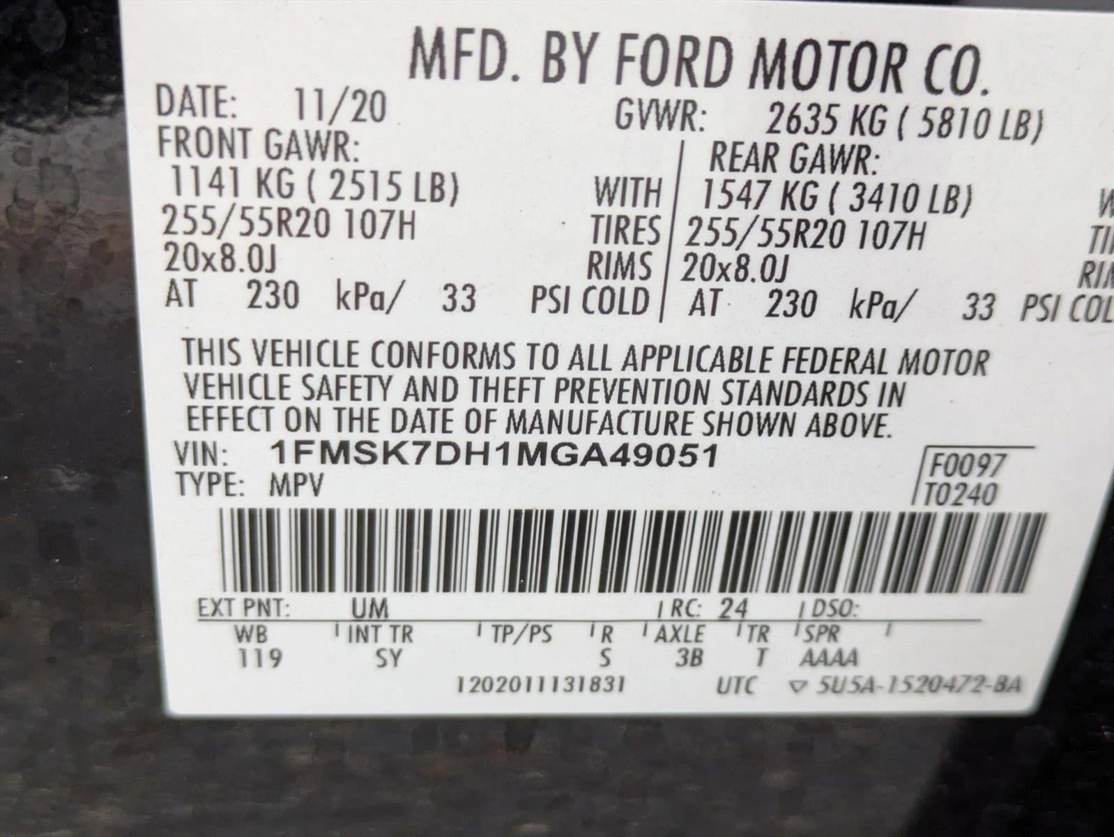 2021 Ford Explorer XLT RWD