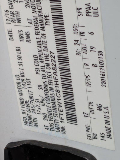 2017 Ford F-150 XLT 2WD SuperCrew 5.5' Box