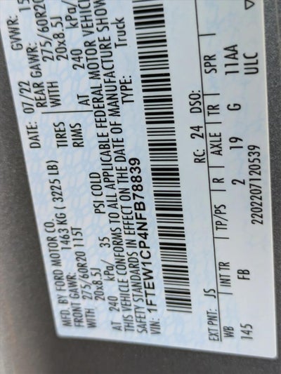 2022 Ford F-150 XLT 2WD SuperCrew 5.5' Box