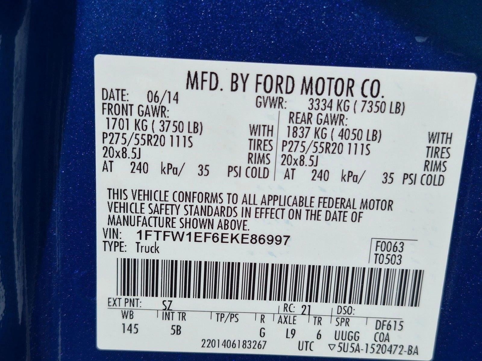 2014 Ford F-150 4WD SuperCrew 5-1/2 Ft Box FX4