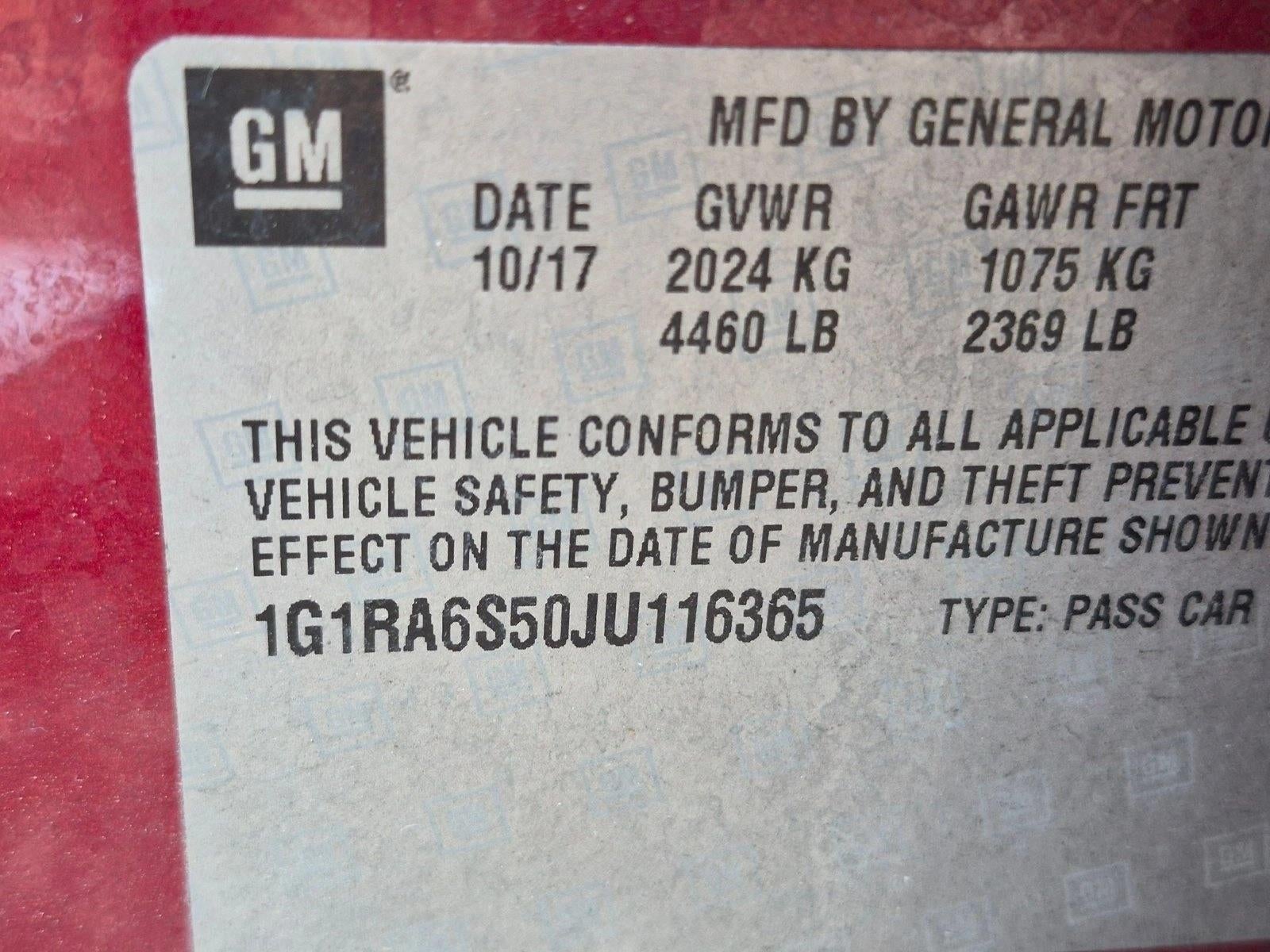 2018 Chevrolet Volt 5dr HB LT