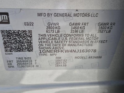 2022 Chevrolet Traverse FWD 1LS