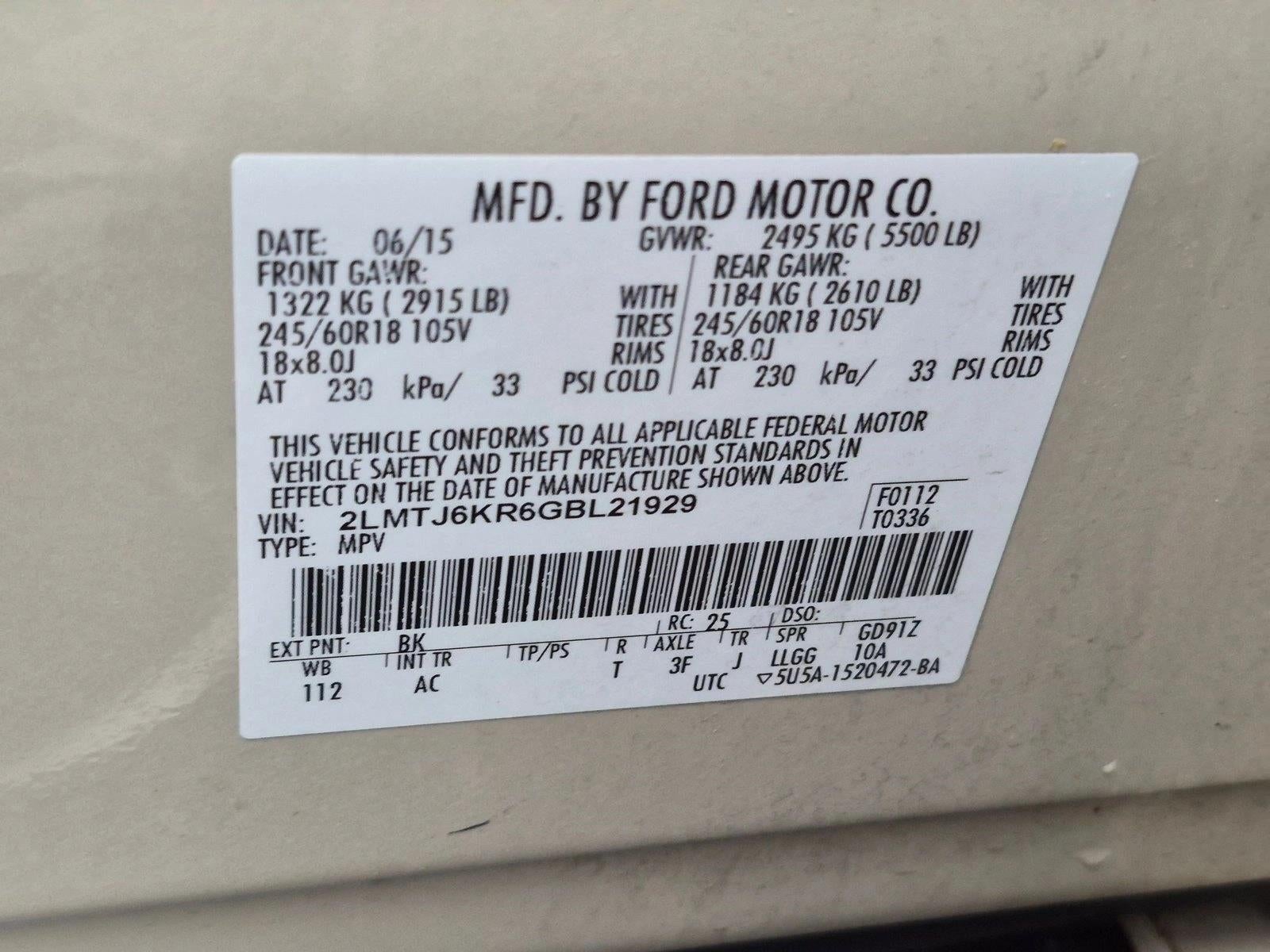 2016 Lincoln MKX FWD 4dr Select