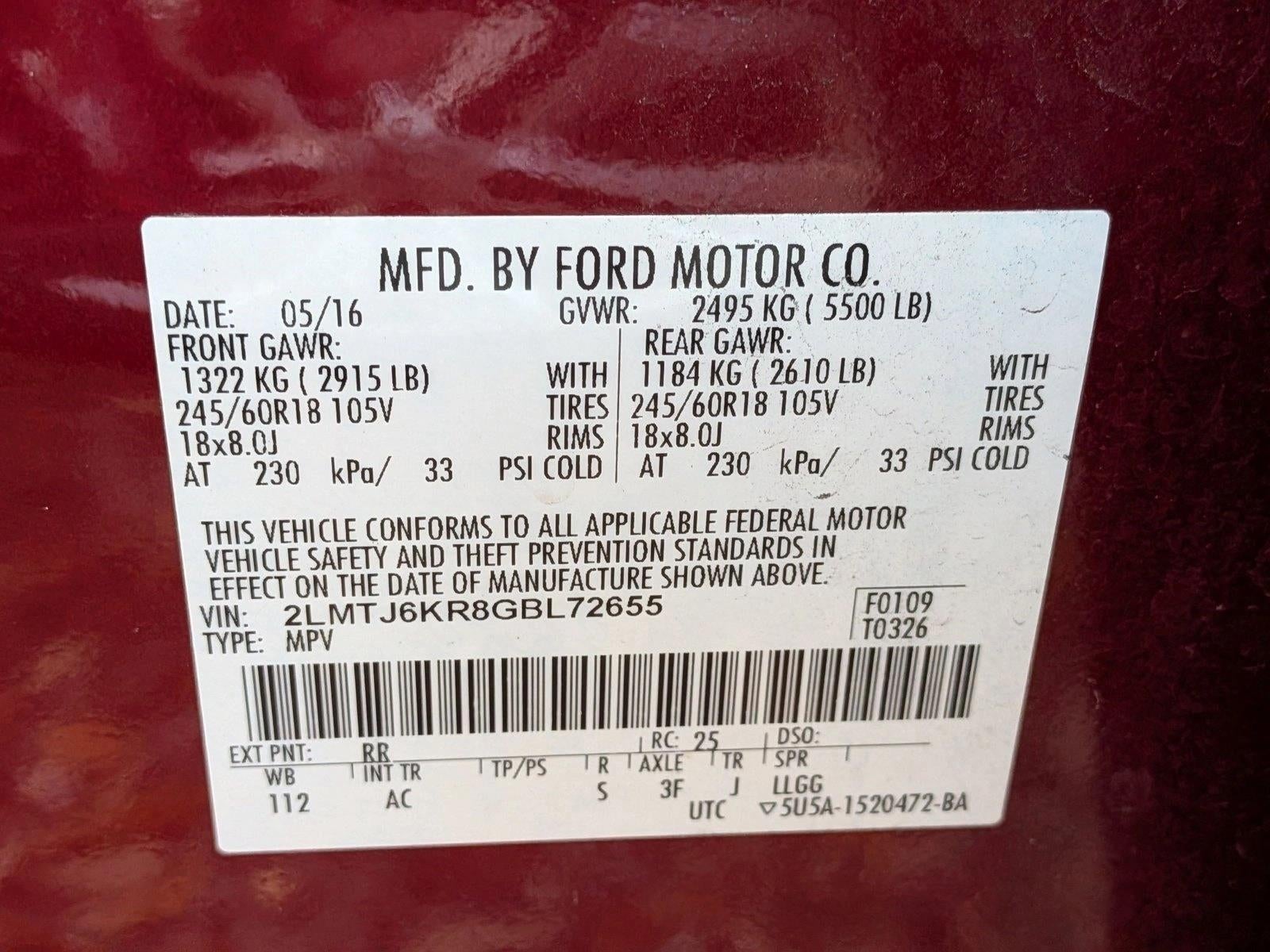 2016 Lincoln MKX FWD 4dr Select