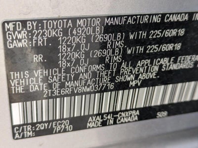 2022 Toyota RAV4 Hybrid XSE AWD (Natl)