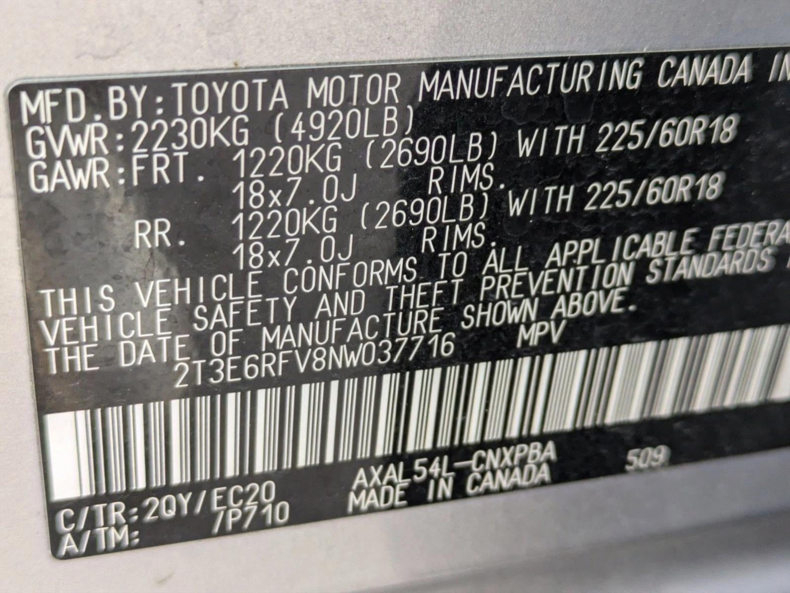 2022 Toyota RAV4 Hybrid XSE AWD (Natl)