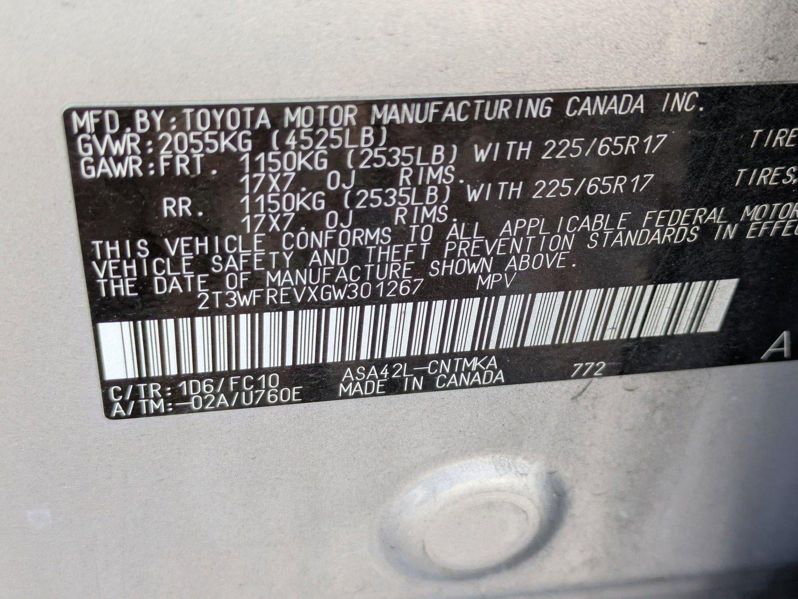 2016 Toyota RAV4 FWD 4dr XLE (GS)