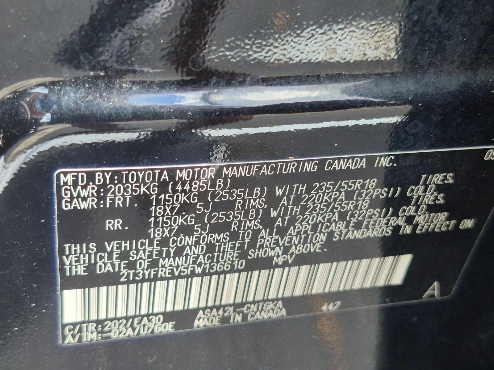 2015 Toyota RAV4 FWD 4dr Limited (Natl)