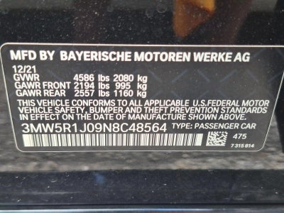 2022 BMW 330i Sedan North America