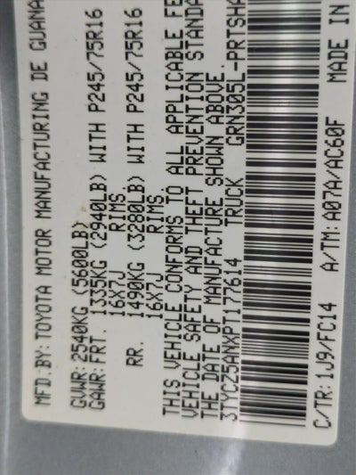 2023 Toyota Tacoma 4WD 4WD SR5 Double Cab 5' Bed V6 AT (GS)