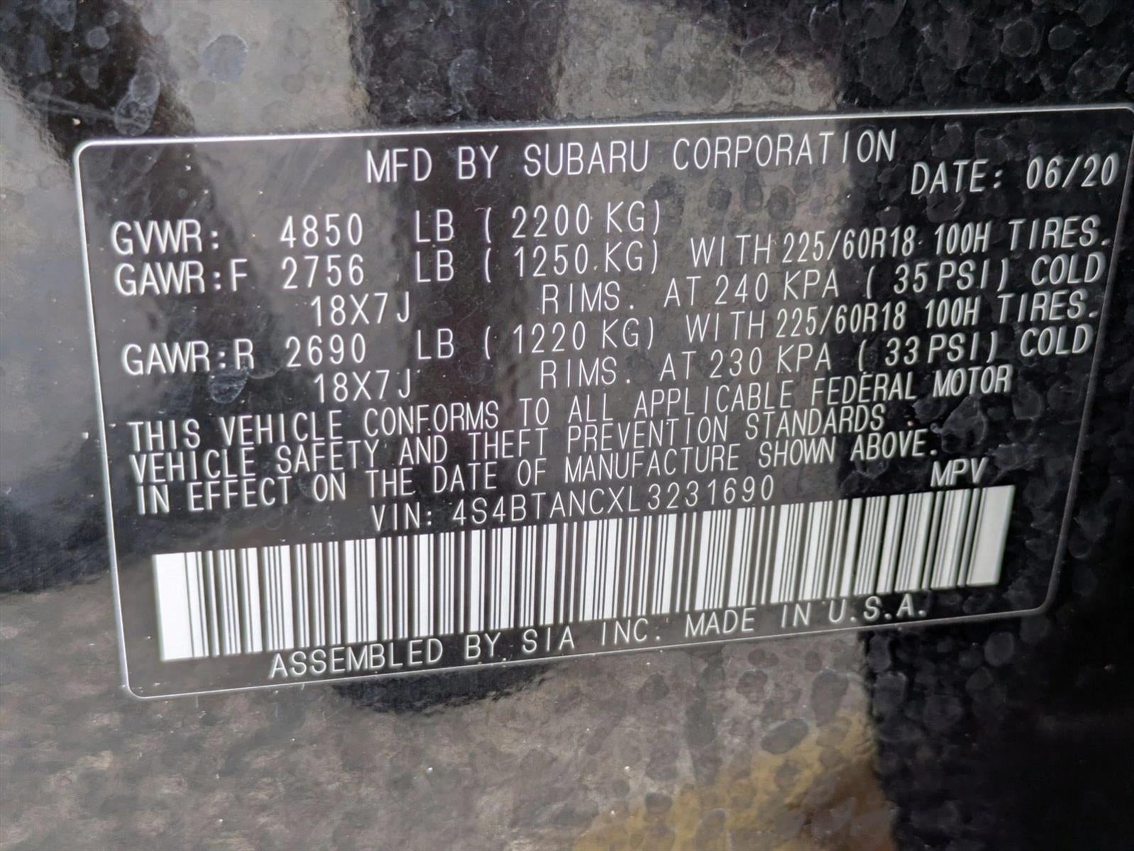 2020 Subaru Outback Limited CVT