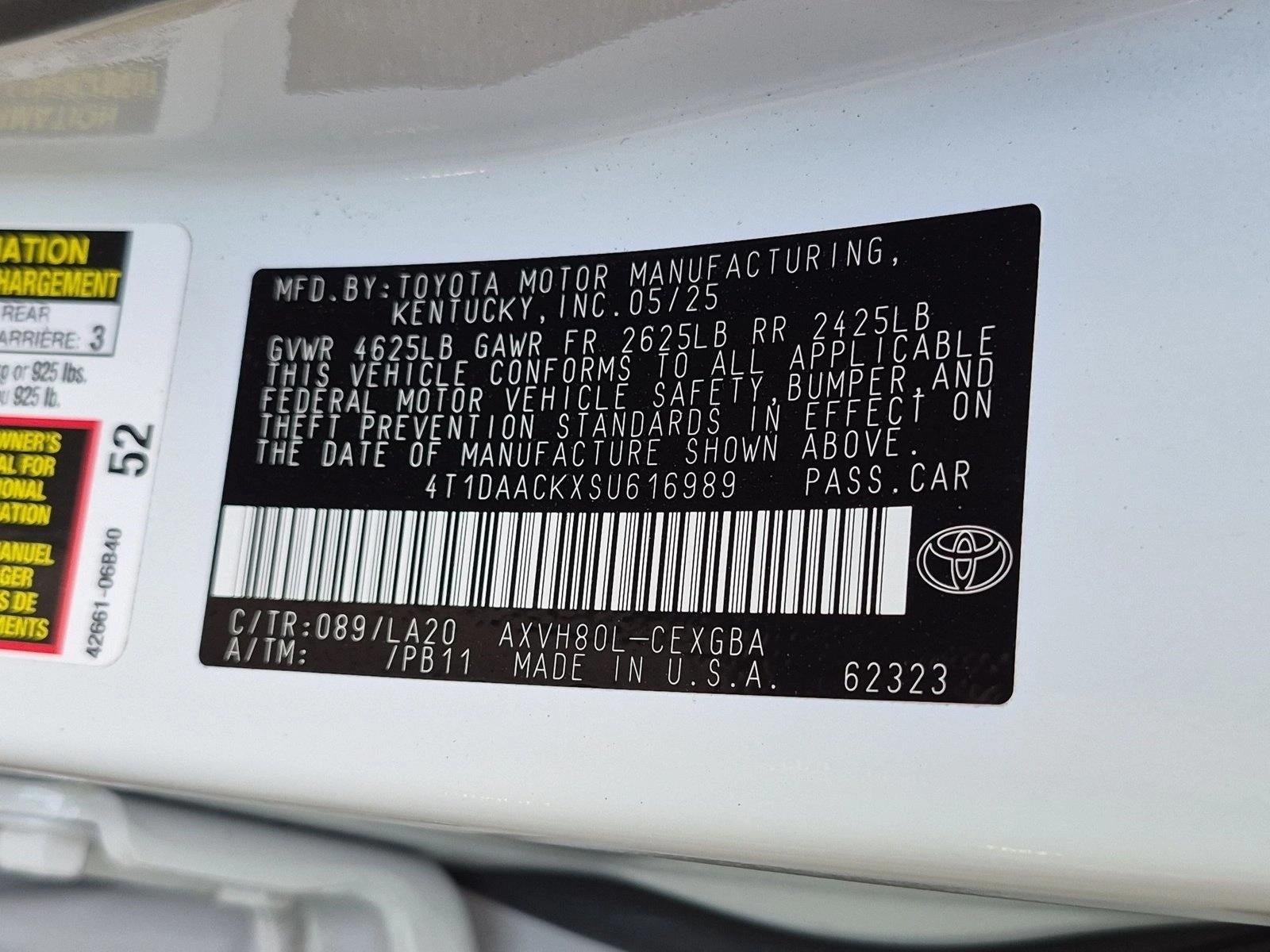 2025 Toyota Camry XLE (Natl)