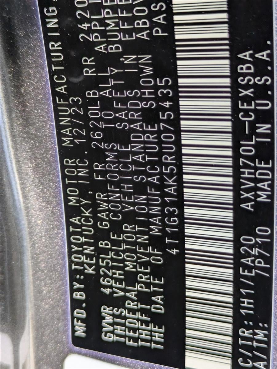 2024 Toyota Camry Hybrid SE CVT (Natl)