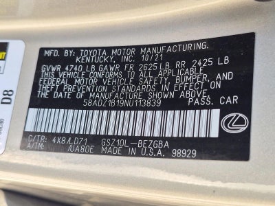 2022 Lexus ES 350 FWD