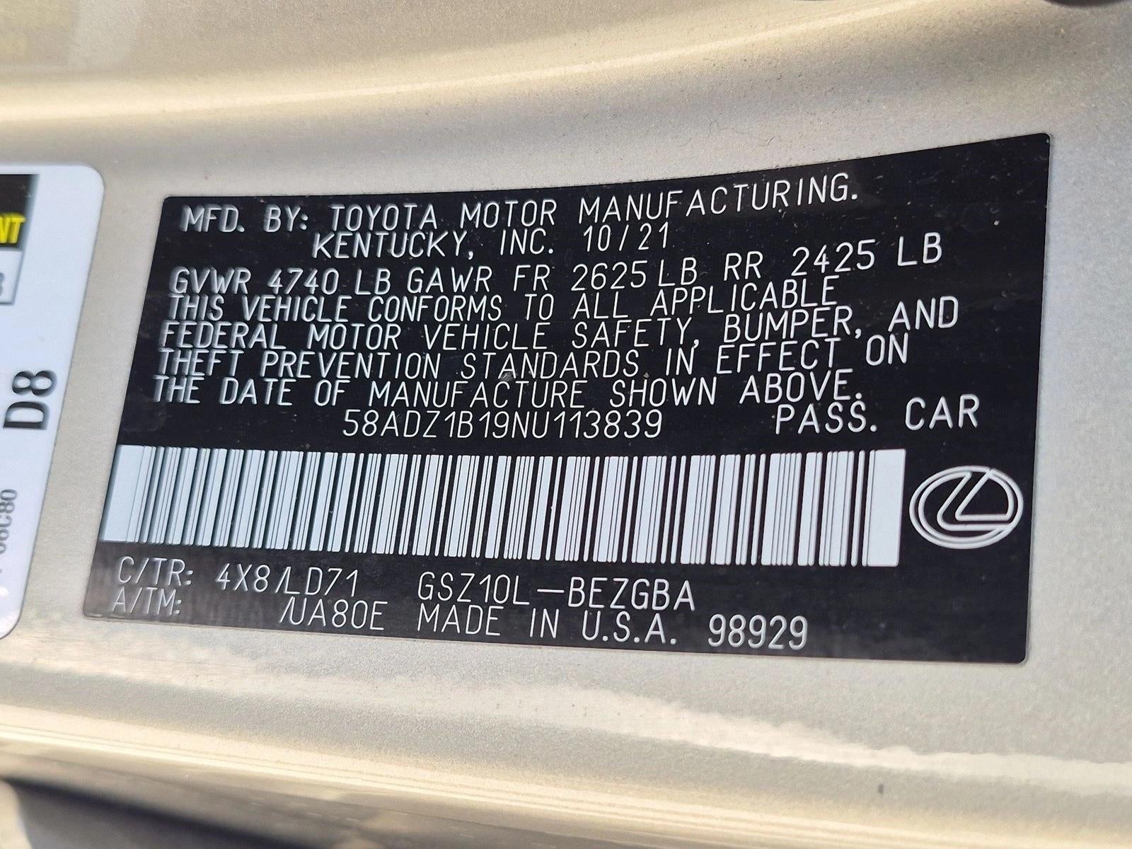 2022 Lexus ES 350 FWD