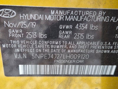 2020 Hyundai SONATA SEL Plus 1.6T