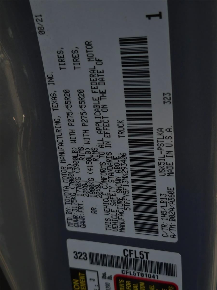 2021 Toyota Tundra 2WD 2WD Limited CrewMax 5.5' Bed 5.7L (GS)