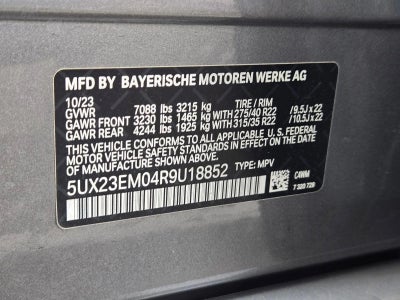2024 BMW X7 xDrive40i Sports Activity Vehicle