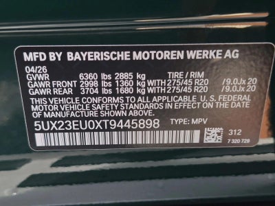 2026 BMW X5 xDrive40i Sports Activity Vehicle