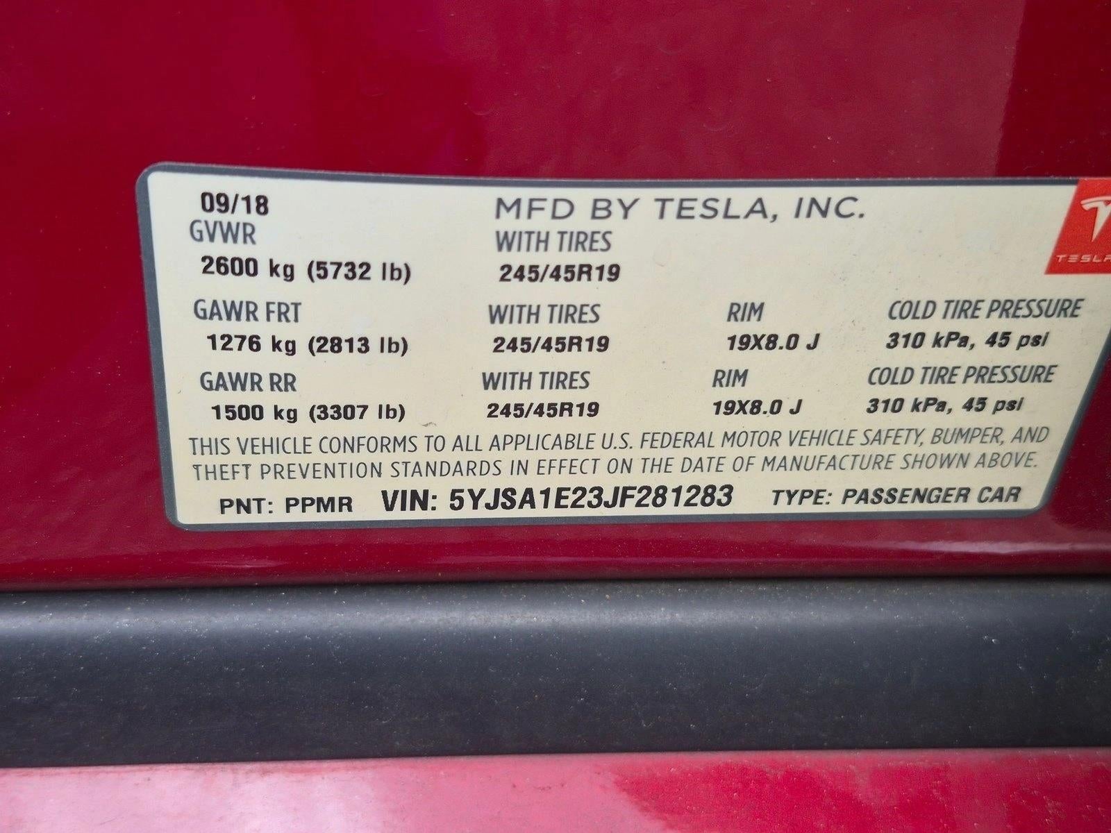 2018 Tesla Model S 75D AWD