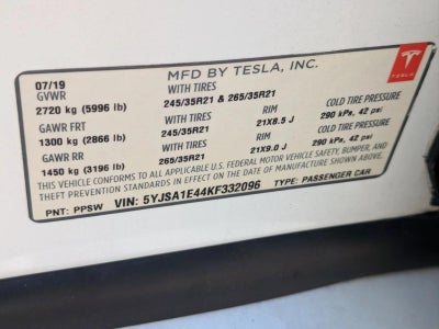 2019 Tesla Model S Performance AWD
