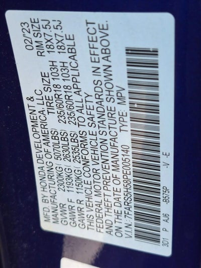 2023 Honda CR-V Hybrid Sport FWD w/o BSI