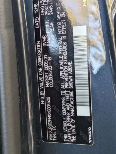 2019 Volvo S60 T5 FWD R-Design