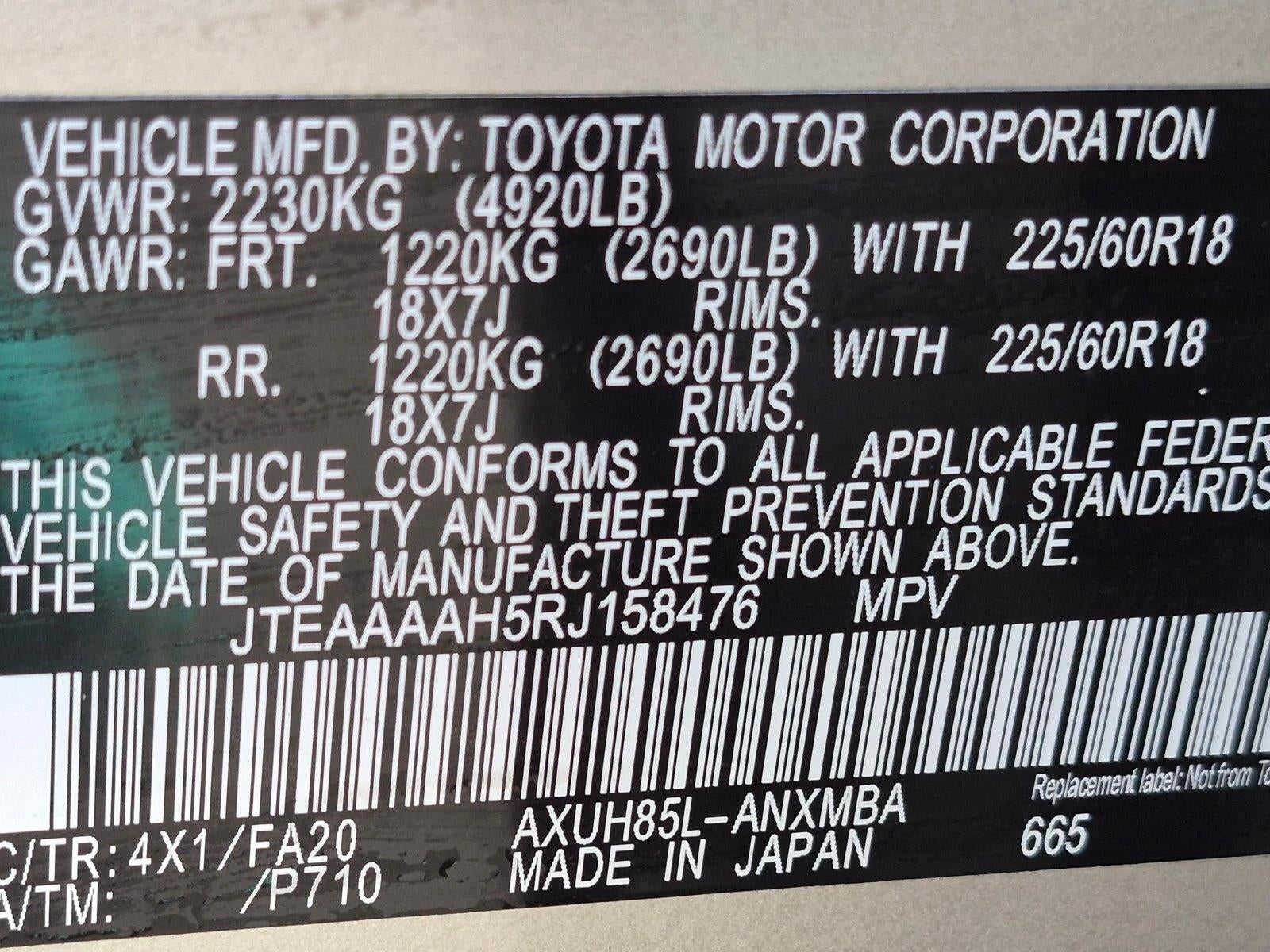 2024 Toyota Venza LE AWD (Natl)