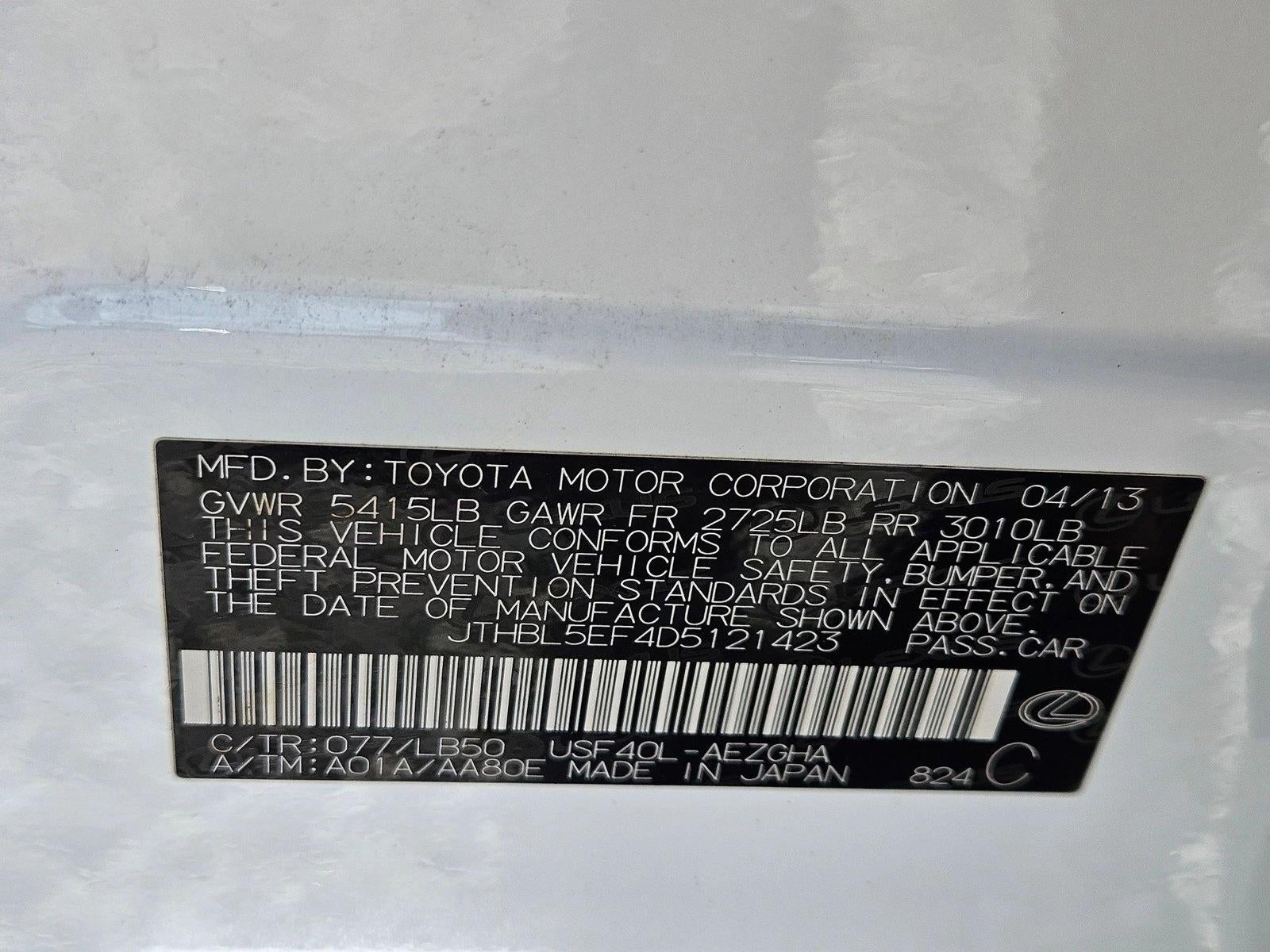 2013 Lexus LS 460 4dr Sdn RWD