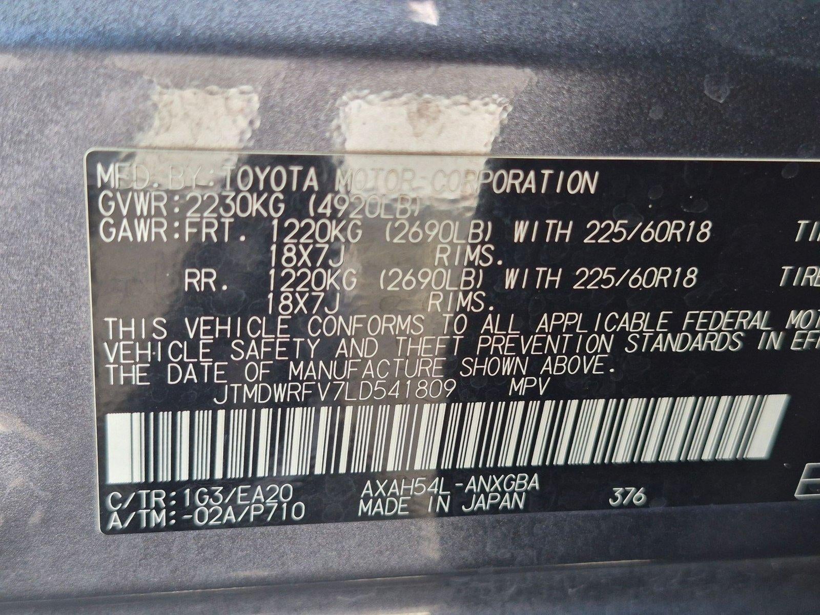 2020 Toyota RAV4 Hybrid Limited AWD (Natl) *Ltd Avail*