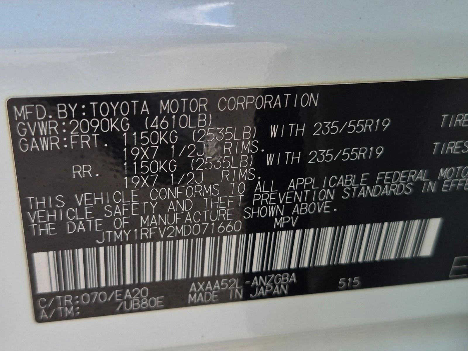 2021 Toyota RAV4 Limited FWD (Natl)