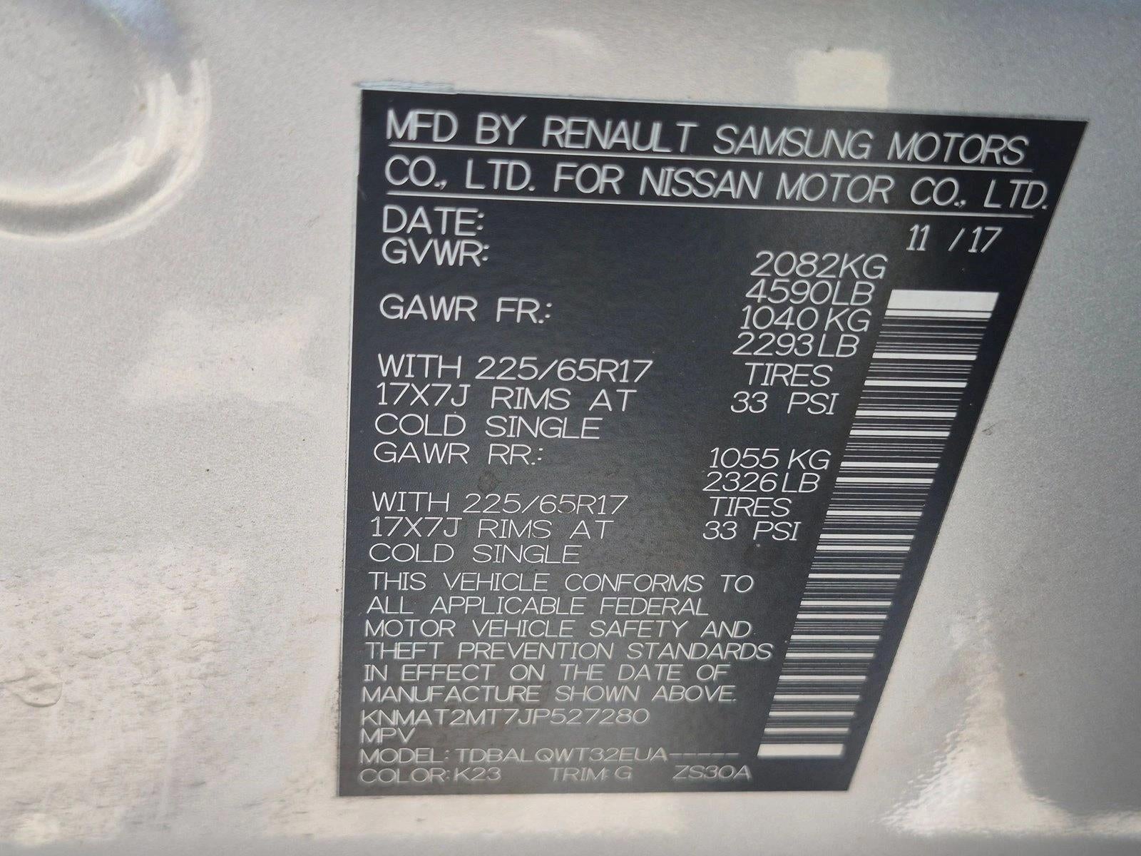 2018 Nissan Rogue FWD SV