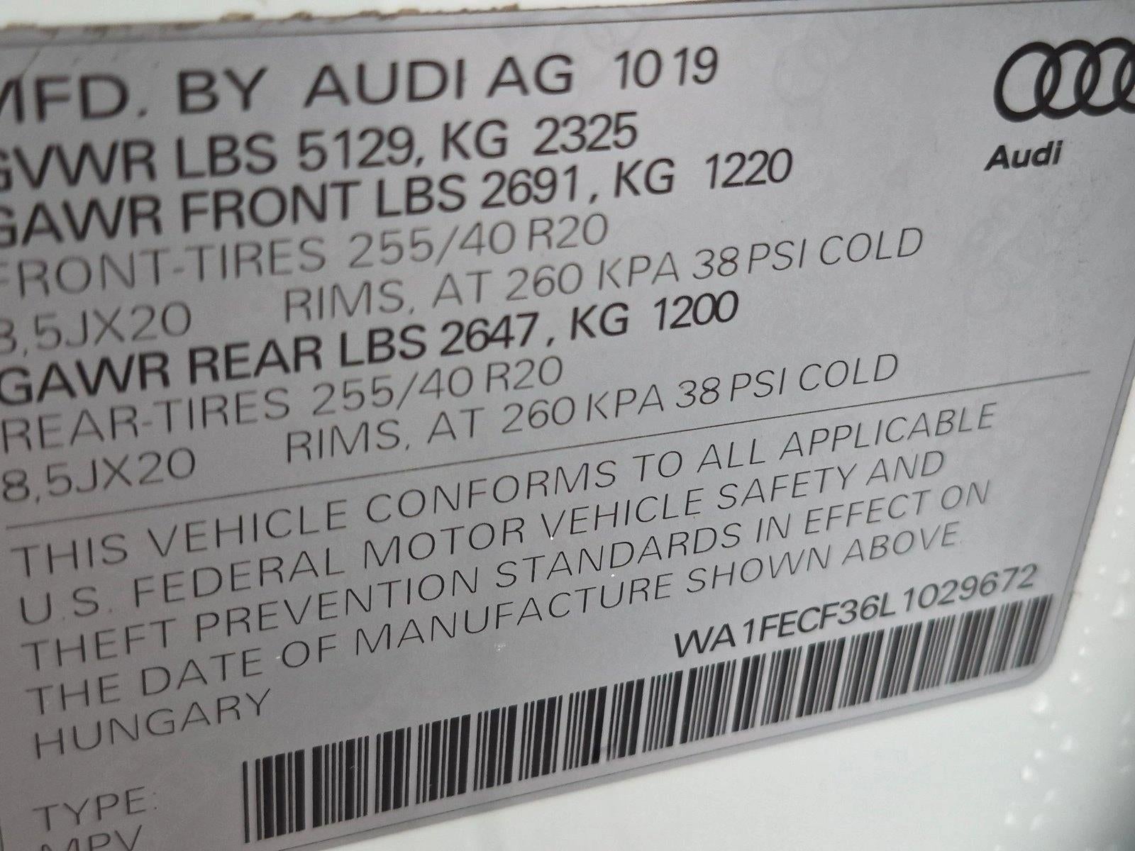 2020 Audi Q3 S line Prestige 45 TFSI quattro