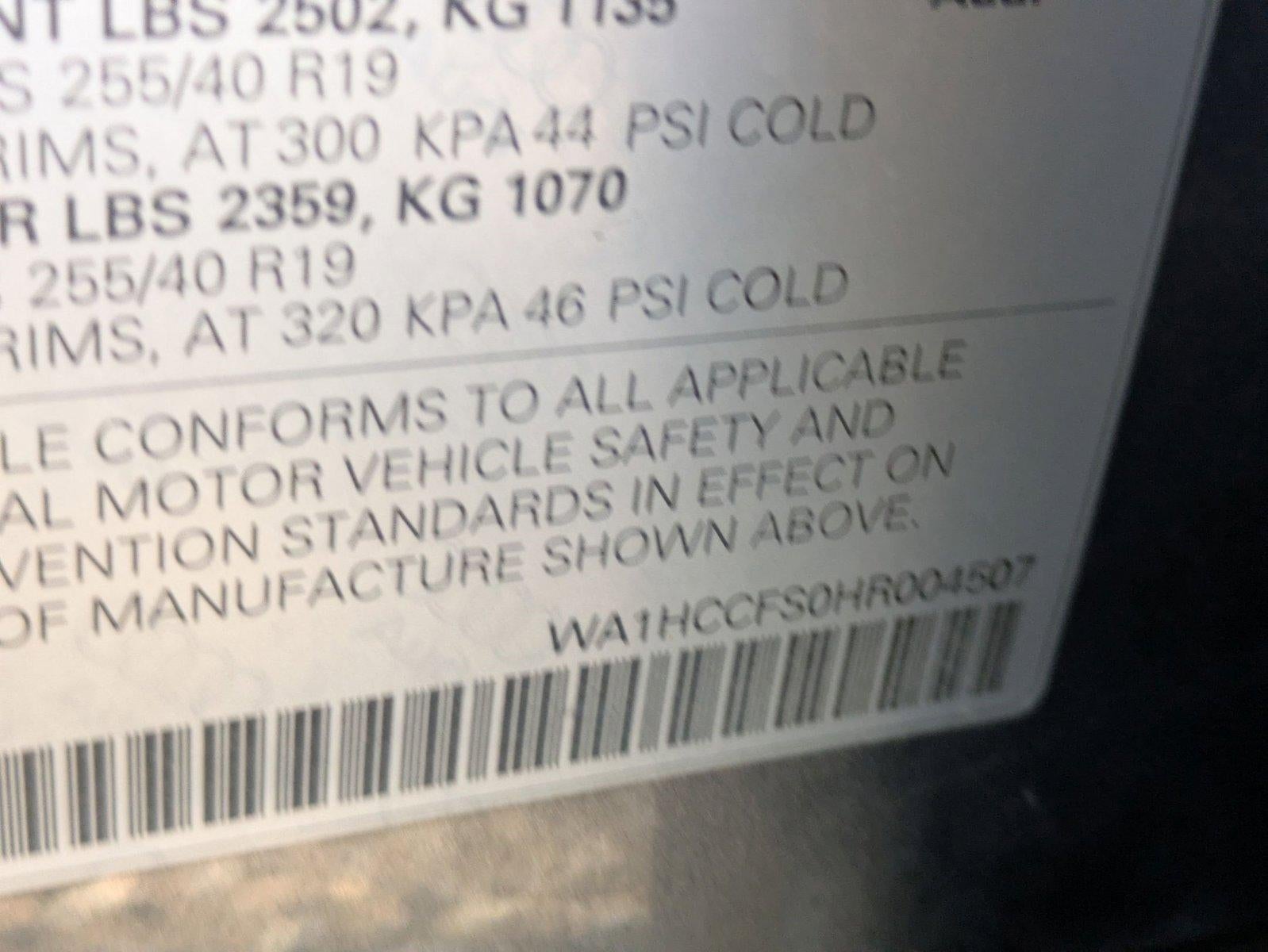 2017 Audi Q3 2.0 TFSI Premium Plus FWD