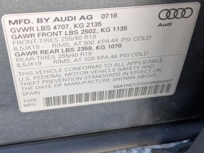 2017 Audi Q3 2.0 TFSI Premium Plus FWD