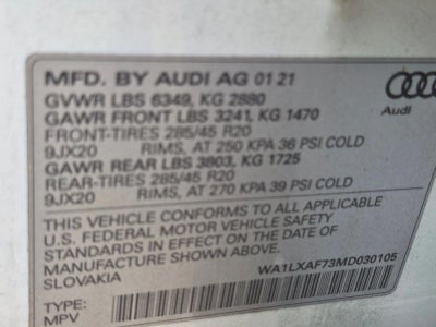 2021 Audi Q7 Premium Plus 55 TFSI quattro