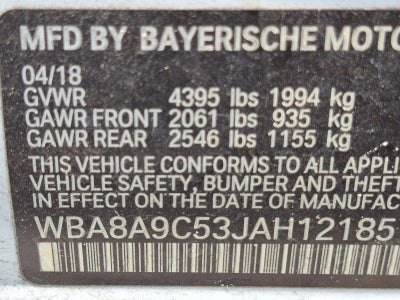 2018 BMW 320i Sedan